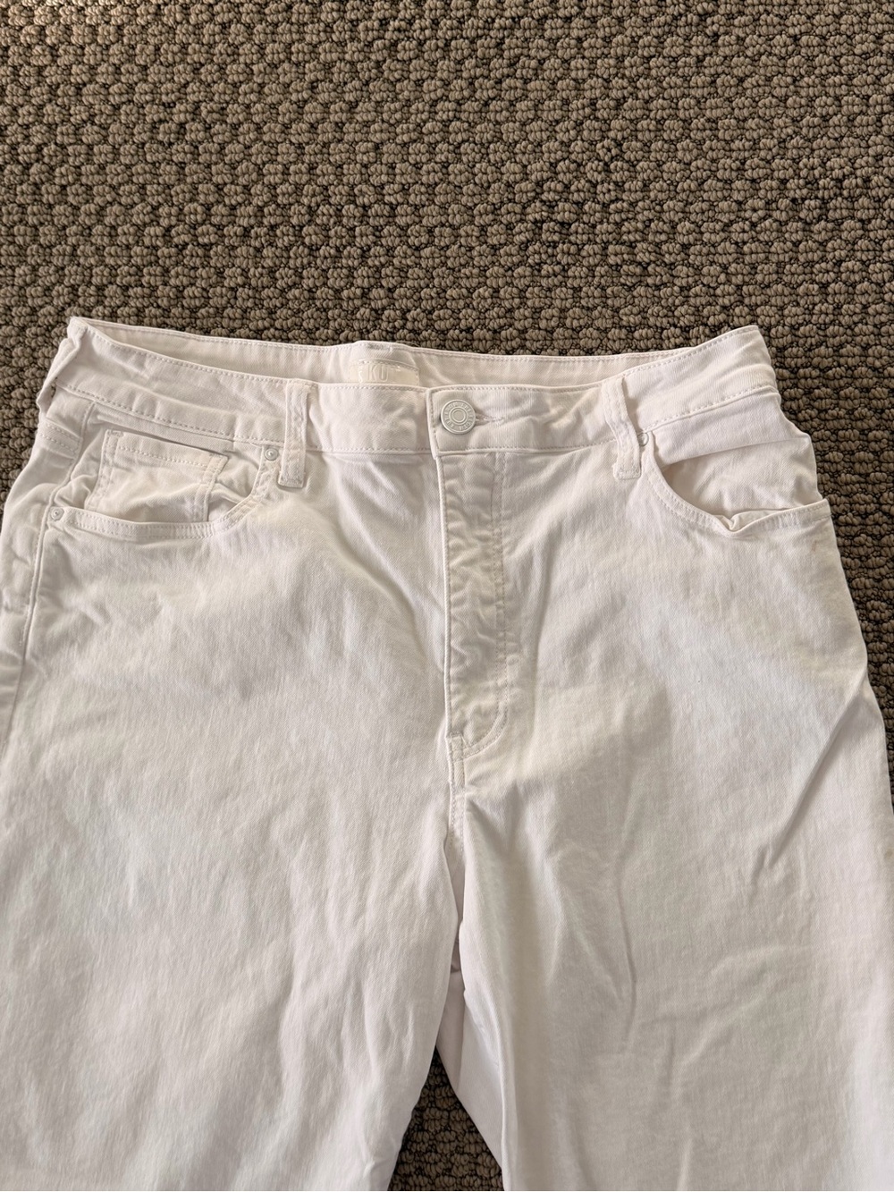 Kut From The Kloth White Barrel Leg Jeans Size 12 - Picture 5 of 7